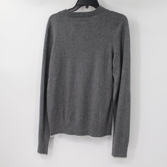 Abercrombie & Fitch Sweater Mens Medium V Neck Cotton Cashmere Wool embroidered - Picture 5 of 10